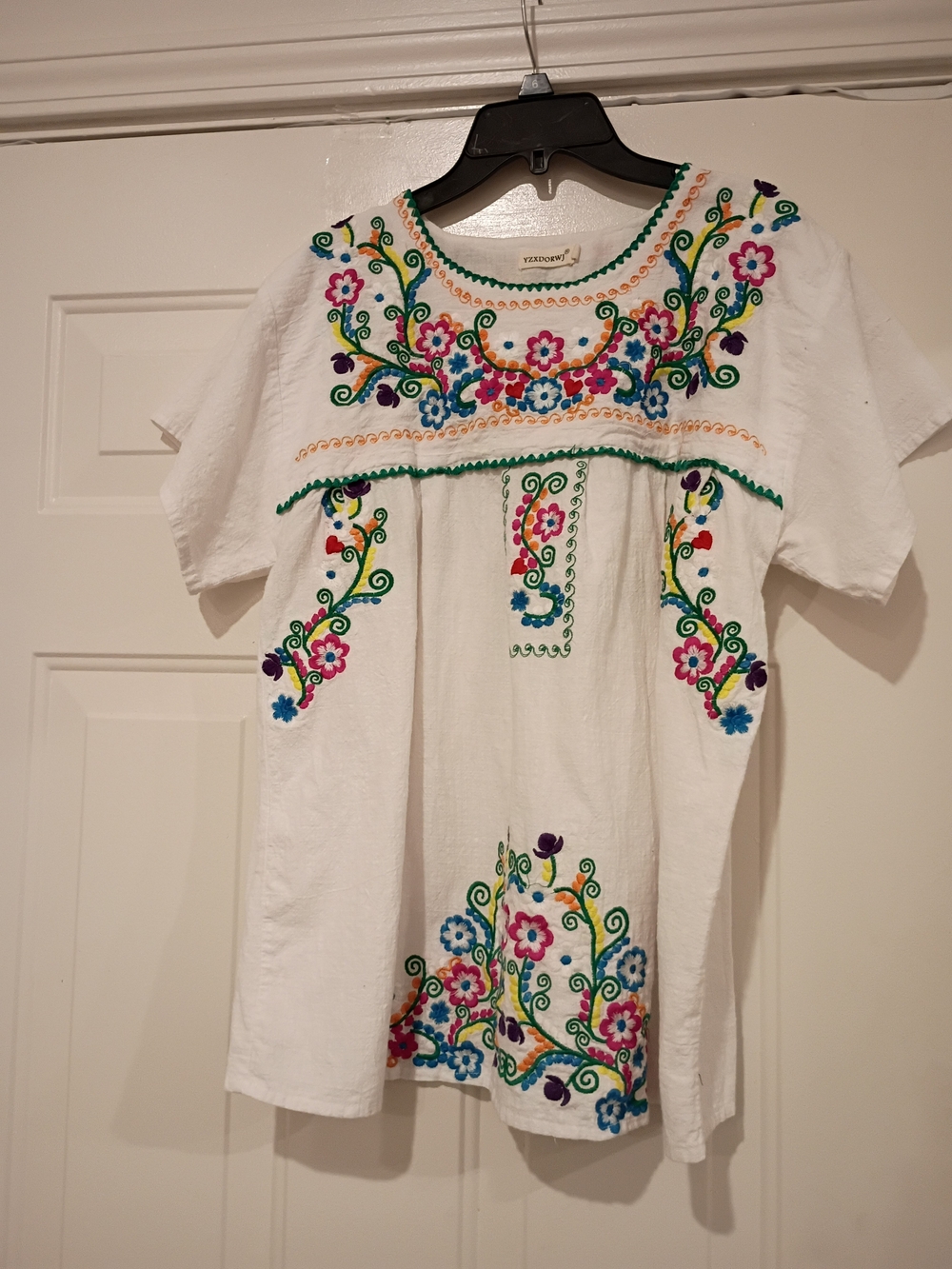 ERDEM White Cotton Embroidered Floral Blouse